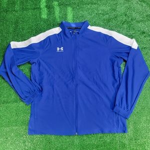 Under Armour Women's Challenger Track Jacket Size XL Navy Blue White Zip New
